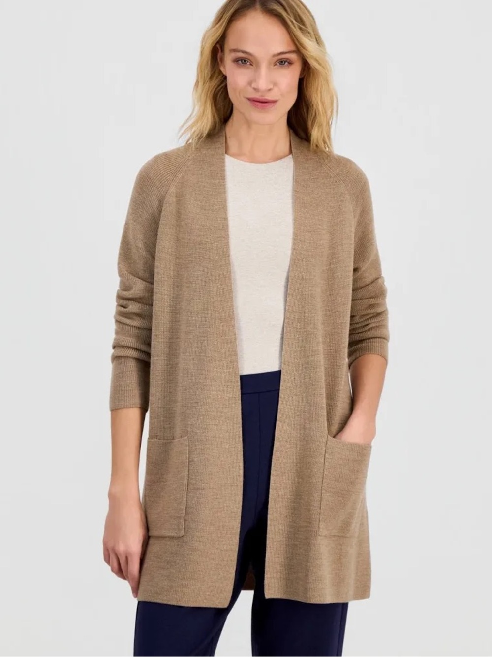 NWT Eileen Fisher Merino Long Cardigan in Regenerative Wool